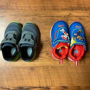2 Pair Toddler Boy Shoes Size 8